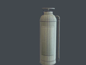 old rusty fire extinguisher 3D Model