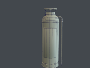 old rusty fire extinguisher 3D Model