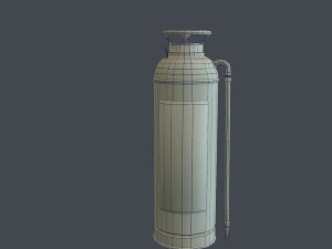 old rusty fire extinguisher 3D Model