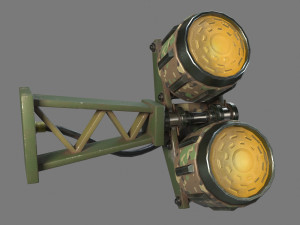 Military Lamp - 11 Low Poly 3D Model
