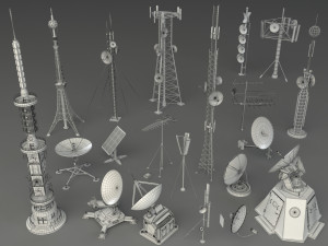 antennas - 20 pieces - part -1 Modelo 3D