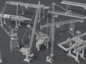 cranes - 10 pieces Modello 3D