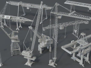 vinçler - 10 adet 3D Model