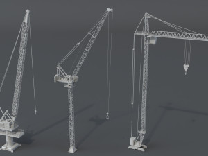 cranes - 10 pieces 3D 模型