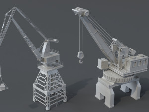 cranes - 10 pieces 3D 模型