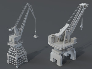 cranes - 10 pieces 3D 模型