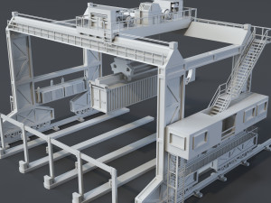 cranes - 11 pieces 3D Model