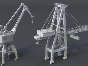 cranes - 11 pieces 3D Model