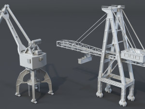 cranes - 11 pieces 3D Model