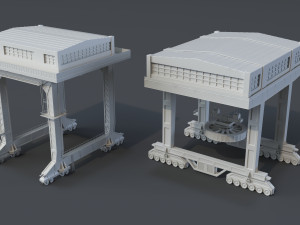 cranes - 11 pieces 3D Model