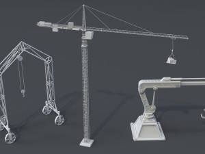 cranes - 11 pieces 3D Model
