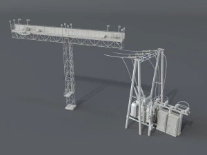 electric towers - 20 pieces 3D Model
