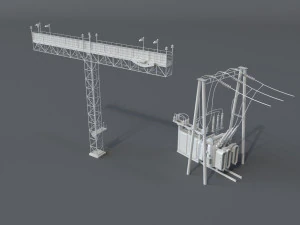 electric towers - 20 pieces 3D Model