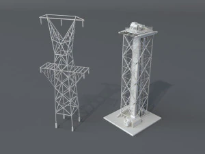 electric towers - 20 pieces 3D Model
