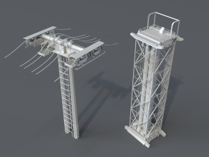 electric towers - 20 pieces Model 3D