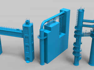 factory tubes - 24 pieces Modelo 3D