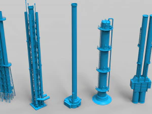 factory tubes - 24 pieces 3D Model