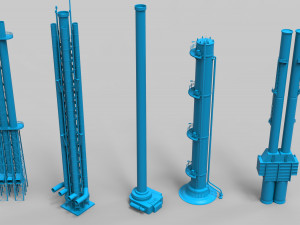 factory tubes - 24 pieces Modelo 3D