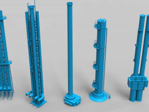 factory tubes - 24 pieces 3D Model