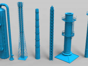 factory tubes - 24 pieces 3D Model