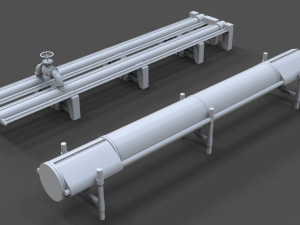 industrial pipes - 15 pieces 3Dモデル