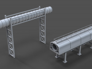industrial pipes - 15 pieces 3Dモデル