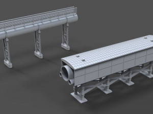 industrial pipes - 15 pieces 3Dモデル