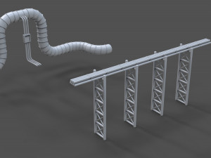 industrial pipes - 15 pieces 3Dモデル
