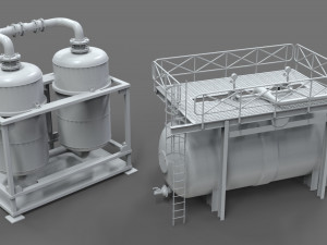 industrial tanks - part - 1 - 20 pieces 3D Model