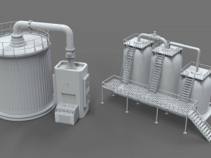industrial tanks - part - 1 - 20 pieces 3D Model