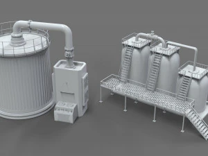 औद्योगिक टैंक - भाग - 1 - 20 टुकड़े 3D मॉडल