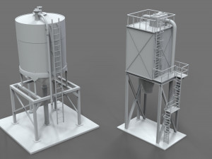 industrial tanks - part - 1 - 20 pieces 3D Model