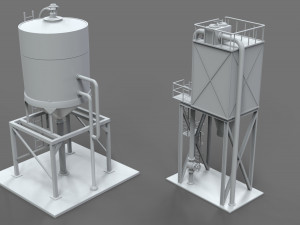 industrial tanks - part - 1 - 20 pieces 3D Model