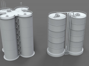 industrial tanks - part - 1 - 20 pieces 3D Model