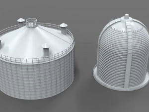 औद्योगिक टैंक - भाग - 1 - 20 टुकड़े 3D मॉडल