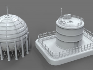 industrial tanks - part - 1 - 20 pieces 3D Model