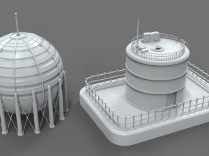 औद्योगिक टैंक - भाग - 1 - 20 टुकड़े 3D मॉडल