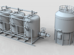 industrial tanks - part-2 - 25 pieces Modelo 3D