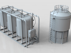 industrial tanks - part-2 - 25 pieces Modelo 3D