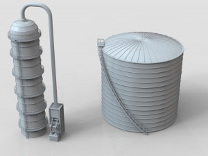 industrial tanks - part-2 - 25 pieces Modelo 3D