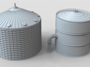 industrial tanks - part-2 - 25 pieces Modelo 3D