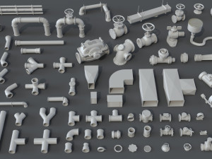 pipes - 80 pieces 3D 모델
