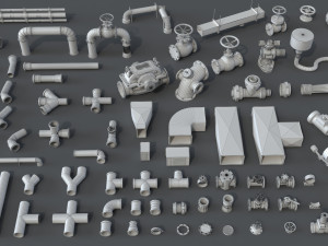 pipes - 80 pieces 3Dモデル