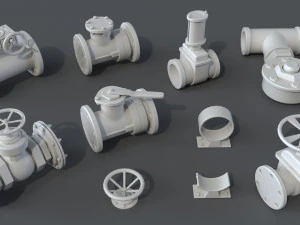 pipes - 80 pieces 3D Model