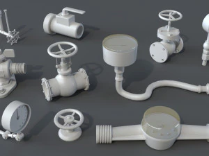 pipes - 80 pieces 3D Model