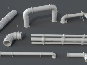 pipes - 80 pieces 3D Model