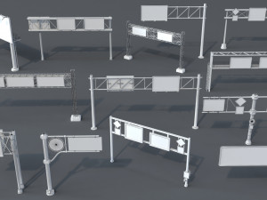 road billboards - 13 pieces Modelo 3D