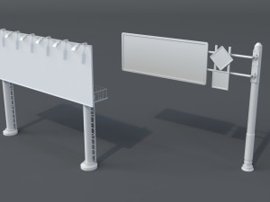 road billboards - 13 pieces Modelo 3D