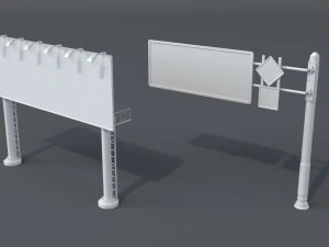 road billboards - 13 pieces 3D Model