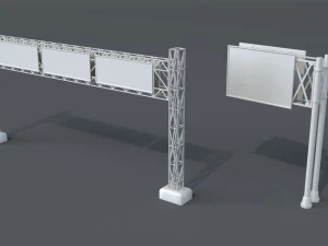 road billboards - 13 pieces 3D Model